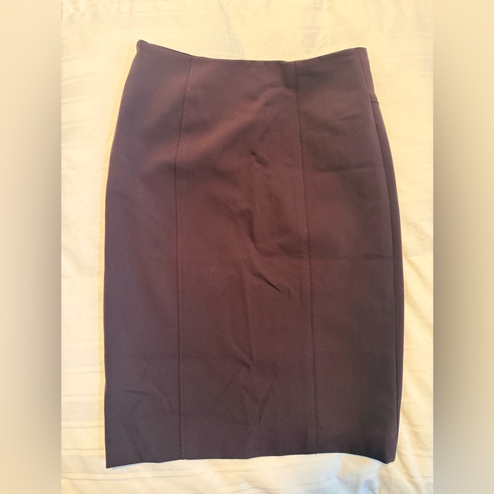 Veronica Beard Maroon Burgundy Pencil Knee Skirt size 0